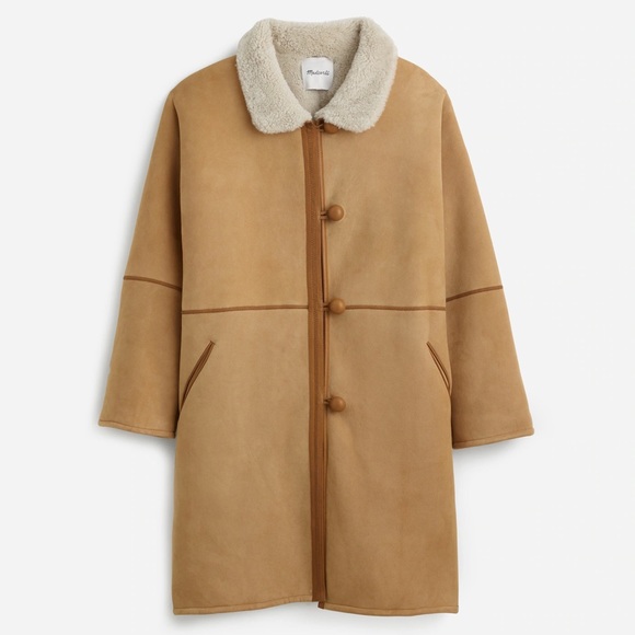Madewell Jackets & Blazers - Madewell Suede Oversized Long Jacket (Shearling Coat) Size M NWD $950 NT638